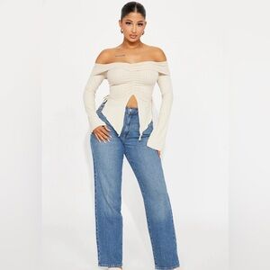New Fashion Nova Luna Off Shoulder Top Size M